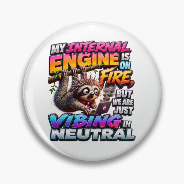 Item preview, My Internal Engine Is On Fire But We Are Just Vibing In Neutral Sloth designed and sold by Sovereign Supply Co..