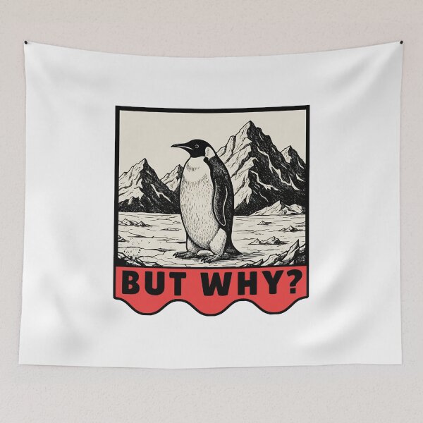 Item preview, funny penguin but why mountain nihilist meme designed and sold by ArtDesignTp.