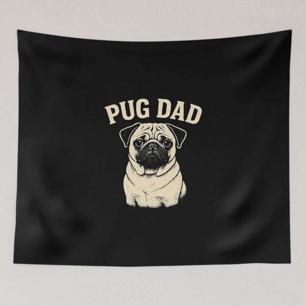 Item preview, Pug Dad Dog Owner Pet Lover Vintage Dog Portrait Retro designed and sold by Photo-Sphere101.