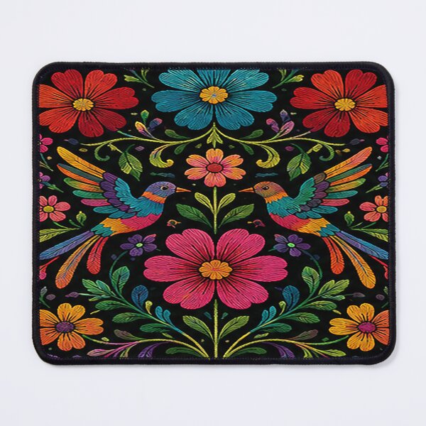 Item preview, Mexican Folk Embroidery Floral Birds | Colorful Traditional Folk Art designed and sold by BrainCurves.