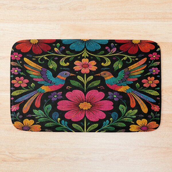Item preview, Mexican Folk Embroidery Floral Birds | Colorful Traditional Folk Art designed and sold by BrainCurves.
