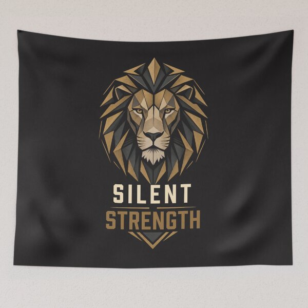 Item preview, Modern Polygonal Lion Head Typography Design designed and sold by Bennie Singh.