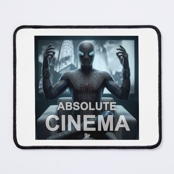 Item preview, Absolute Cinema Spider Hero Dark Black Costume Meme Cinematic Fan Art designed and sold by LoomisDreams.