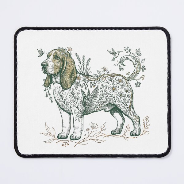 Item preview, Basset Hound Botanical Illustration designed and sold by SUP-R-Ts.