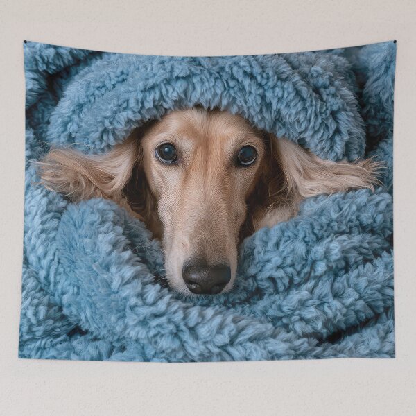 Item preview, Afghan Hound in Blanket 01 designed and sold by Elisabeth Lucas.