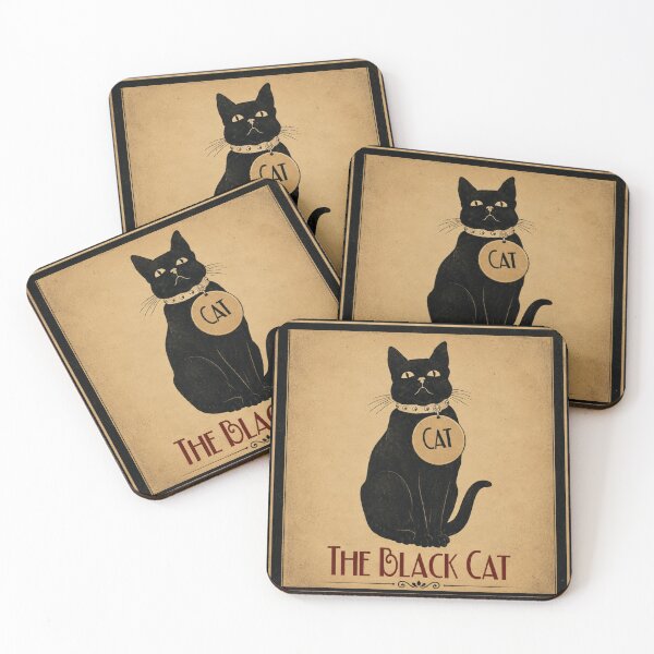 Item preview, The Black Cat Vintage Gothic Feline designed and sold by AbstractAuraArt.