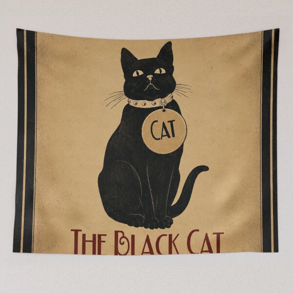 Item preview, The Black Cat Vintage Gothic Feline designed and sold by AbstractAuraArt.