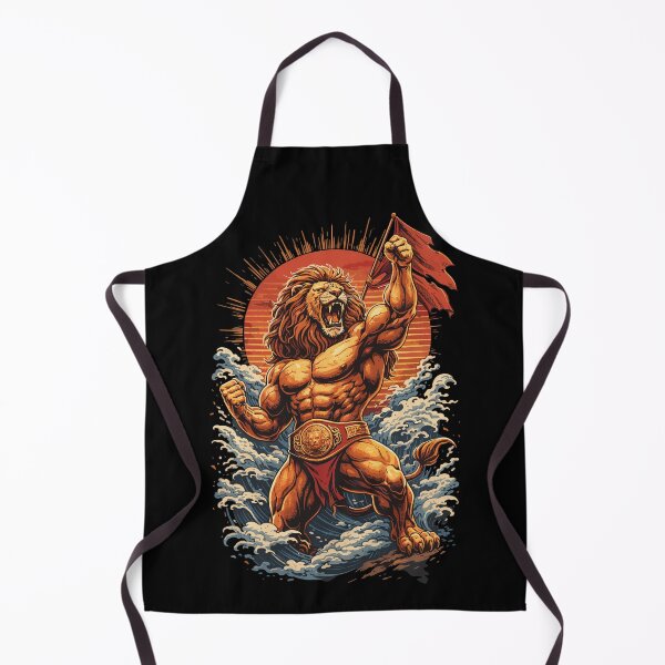 Item preview, Bodybuilder lion in victory pose – Gym & Strength designed and sold by Pineapple-Tree.