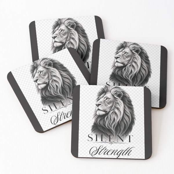 Item preview, Black and White Majestic Lion Profile Design designed and sold by Bennie Singh.
