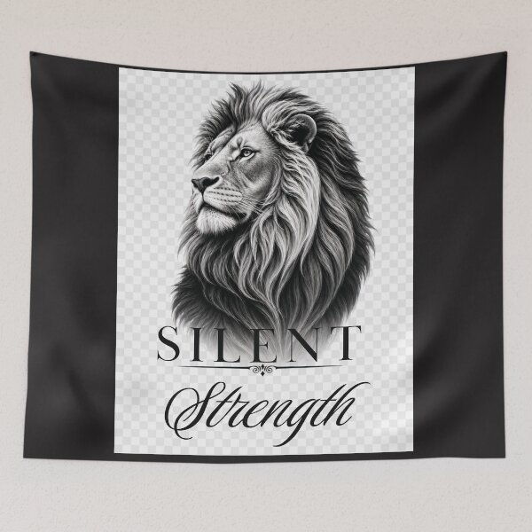 Item preview, Black and White Majestic Lion Profile Design designed and sold by Bennie Singh.