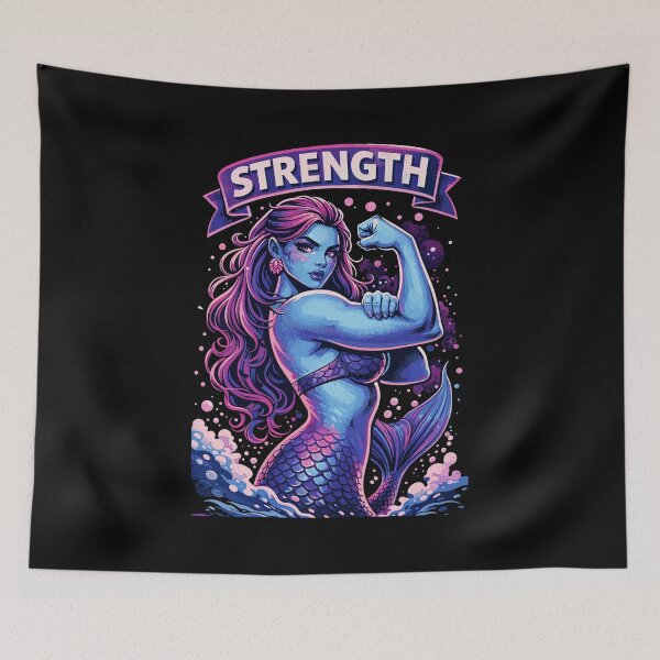 Item preview, Strong Mermaid in Purple: Strength Mermaid designed and sold by Pineapple-Tree.