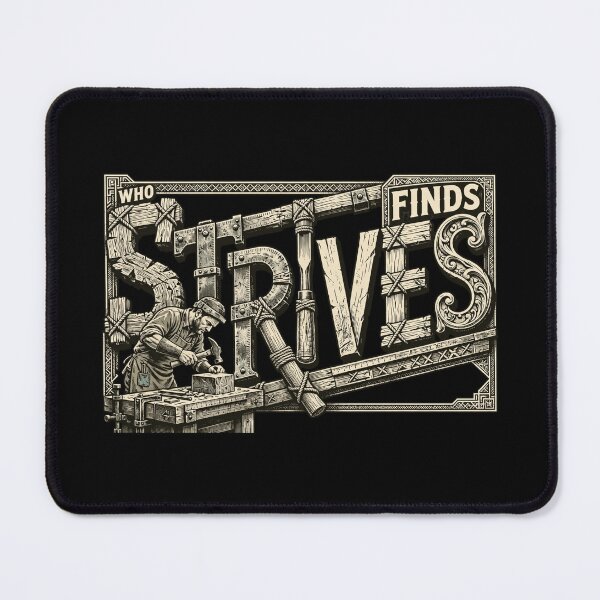 Item preview, Who Strives Finds, Motivational Quote, Inspirational Wisdom, Success Mindset, Perseverance Quote, Never Give Up, Hard Work Pays Off, Life Lesson, Positive Mindset designed and sold by Typologystudios.