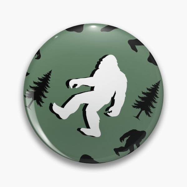 Item preview, Bigfoot and Yeti Hiking Forest Print Outdoors Cryptid Pattern designed and sold by cheeseykat-art.