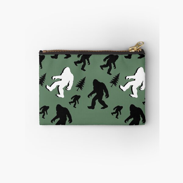 Item preview, Bigfoot and Yeti Hiking Forest Print Outdoors Cryptid Pattern designed and sold by cheeseykat-art.