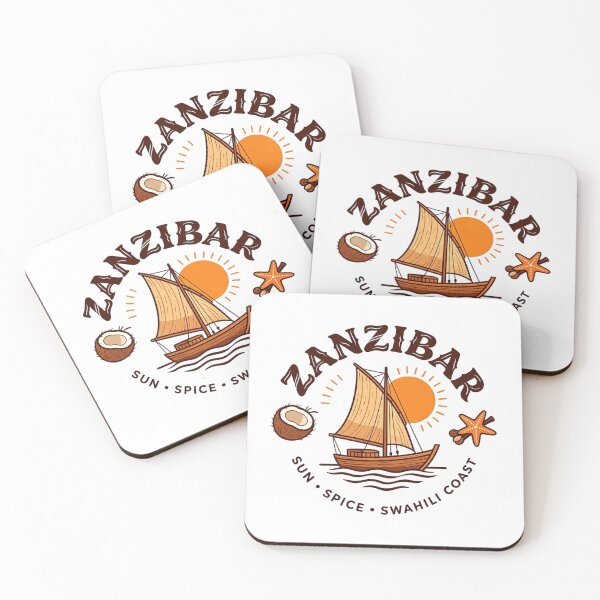 Item preview, Zanzibar Dhow Sunset – Sun, Spice & Swahili Coast Badge designed and sold by VladisWorld.
