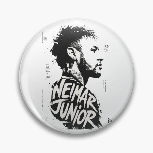 Item preview, Neymar Jr Black and White Typographic Portrait | Brazilian Football Art designed and sold by TotemTshirt.