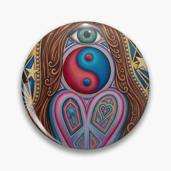 Item preview, Cosmic Third Eye - Trippy Celestial Yin Yang Peace Art designed and sold by PEACELOVERSART.