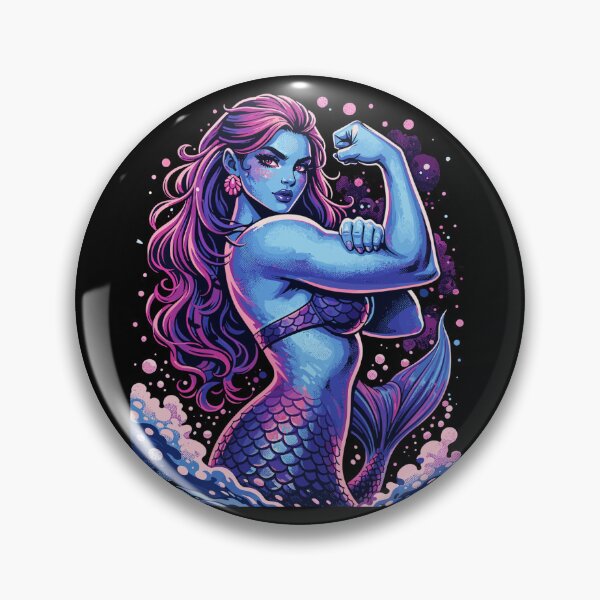 Item preview, Strong mermaid shows off biceps in purple designed and sold by Pineapple-Tree.