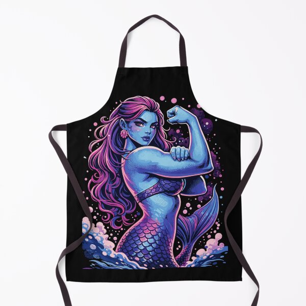 Item preview, Strong mermaid shows off biceps in purple designed and sold by Pineapple-Tree.