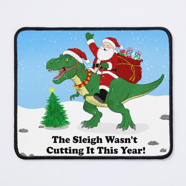 Item preview, Hilarious Santa Riding T-Rex Christmas designed and sold by daphsam.