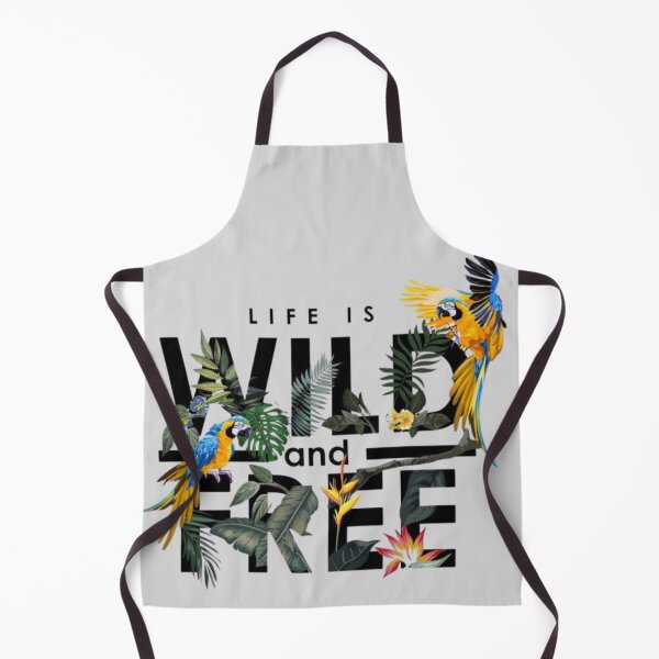 Item preview, Life Is Wild and Free – Inspirational Nature Quote with Birds and Leaves designed and sold by RajDeals.