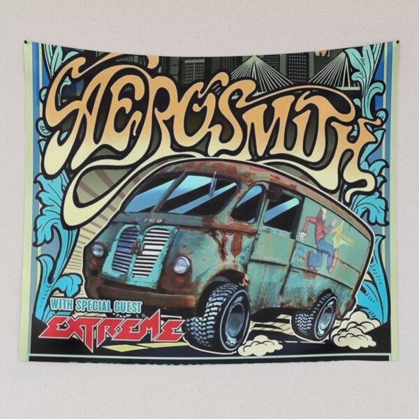 Item preview, Aerosmith Original Custom Vintage Music Unique Poster Wall Art designed and sold by Cool Robot Bro..