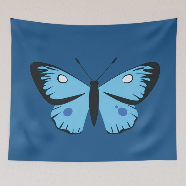 Item preview, Butterfly Bold Outline Flat Design Blue designed and sold by daila70.