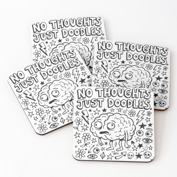 Item preview, No Thoughts Just Doodles – Funny Brain Bootleg designed and sold by Maria Garcia´s.