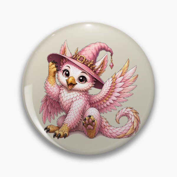 Item preview, Pink Witchy Griffin Halloween Fantasy Bird Magical Cute Griffin Illustration designed and sold by Hatchling Hollow.