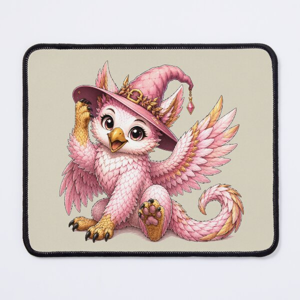 Item preview, Pink Witchy Griffin Halloween Fantasy Bird Magical Cute Griffin Illustration designed and sold by Hatchling Hollow.