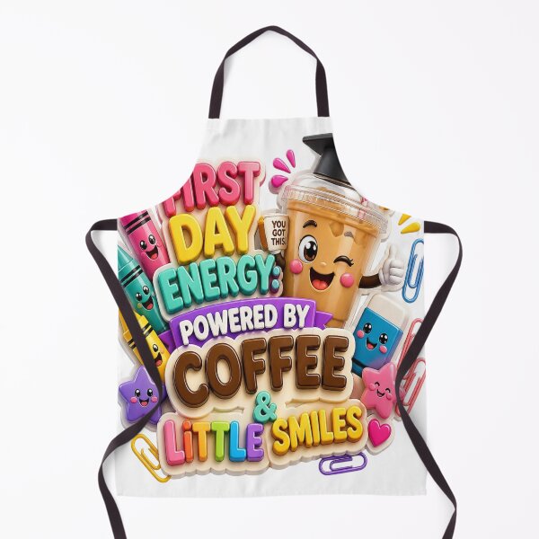 Item preview, First Day Energy Powered By Coffee And Little Smiles Back To School designed and sold by mo-carnival.