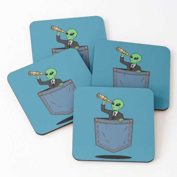 Item preview, Alien Secret Agent in Pocket Spyglass Telescope Sci-Fi UFO Pop Art designed and sold by Rare By Hero.