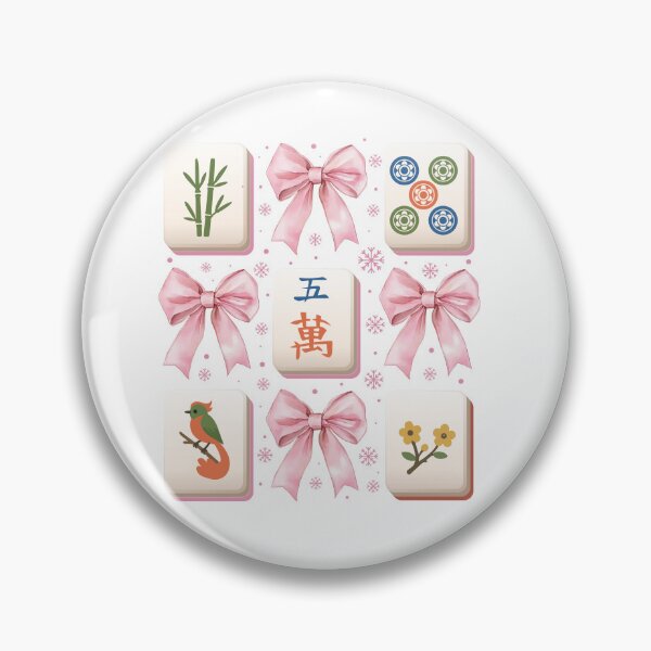 Item preview, Pink Bow Mahjong Tiles designed and sold by designclub.