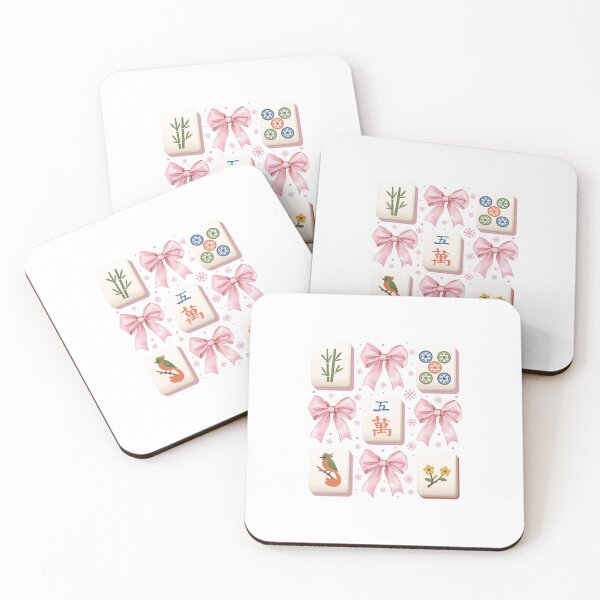 Item preview, Pink Bow Mahjong Tiles designed and sold by designclub.