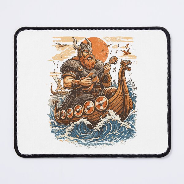 Item preview, Viking plays ukulele on Viking ship designed and sold by Pineapple-Tree.