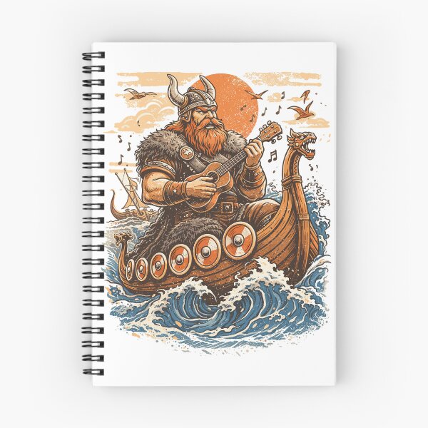 Item preview, Viking plays ukulele on Viking ship designed and sold by Pineapple-Tree.