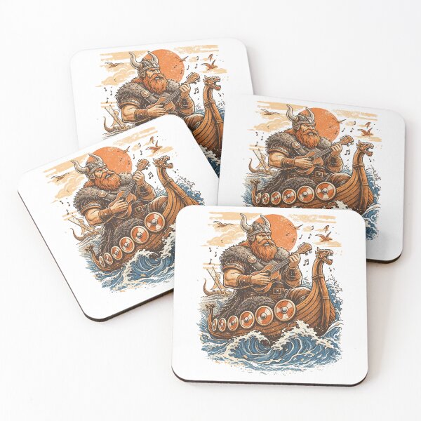 Item preview, Viking plays ukulele on Viking ship designed and sold by Pineapple-Tree.