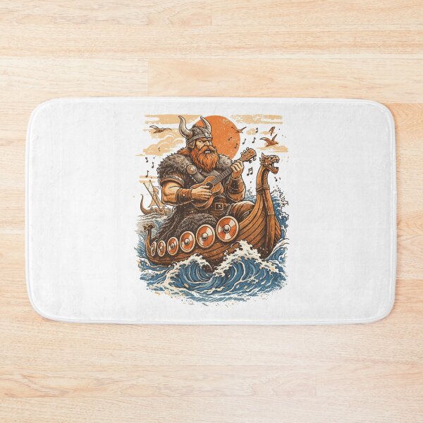 Item preview, Viking plays ukulele on Viking ship designed and sold by Pineapple-Tree.