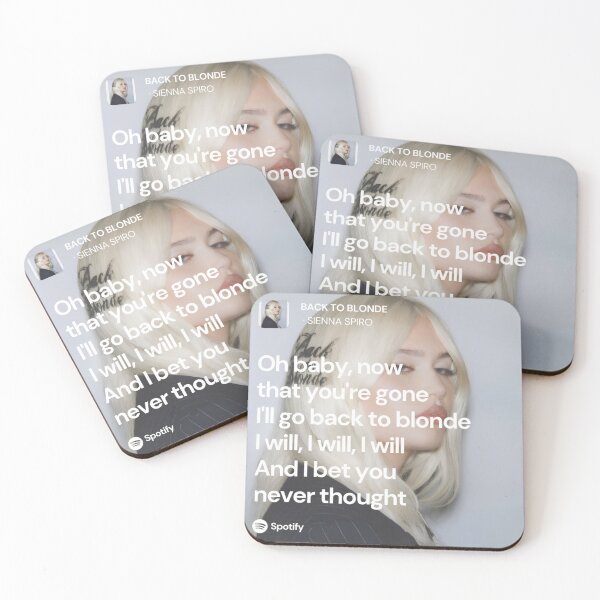 Item preview, Back to blonde lyrics - Sienna Spiro designed and sold by Milkshake33.