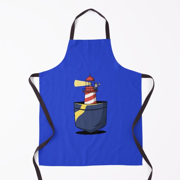 Item preview, Lighthouse Keeper in Pocket Nautical Beacon Sailor Waving Ocean Art designed and sold by Rare By Hero.