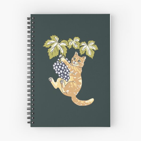 Item preview, Whimsical Cat Dangling on Grape Vine Ginger Kitten designed and sold by LeshanArt.