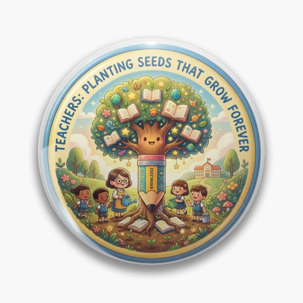 Item preview, Garden of Knowledge_World Teacher's Day Badge designed and sold by javajossi.