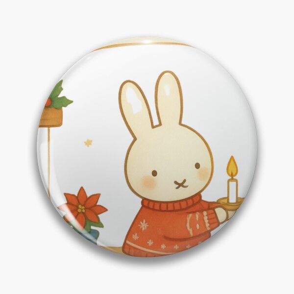 Item preview, Cozy Christmas Bunny Fireplace Holiday Illustration designed and sold by Cozy Moss Studio.