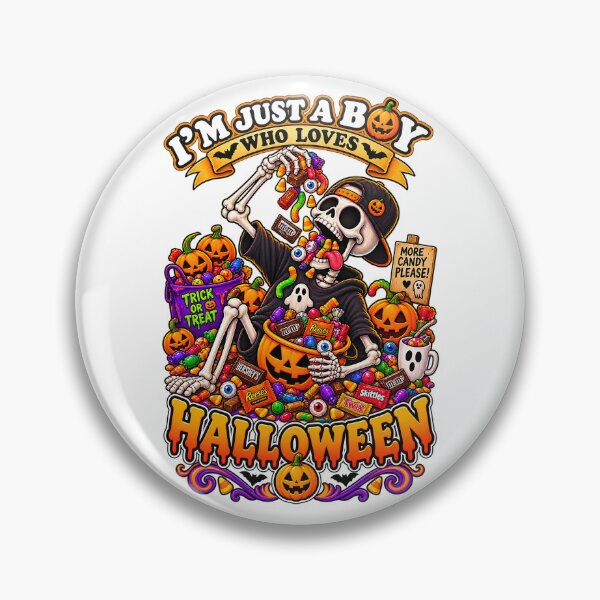 Item preview, ⭐ CRYPT OR TREAT COLLECTION - SKELETON ATTEMPTING TO EAT HALLOWEEN CANDY - BOY designed and sold by WheelieGdArt.