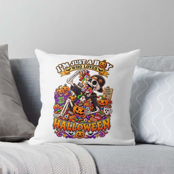 Item preview, ⭐ CRYPT OR TREAT COLLECTION - SKELETON ATTEMPTING TO EAT HALLOWEEN CANDY - BOY designed and sold by WheelieGdArt.