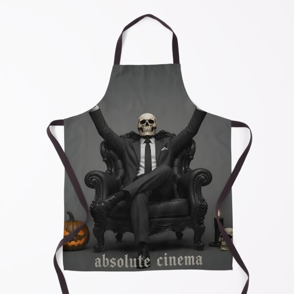 Item preview, Absolute Cinema Skeleton Costume Gothic Throne Halloween Dark Art Meme designed and sold by LoomisDreams.