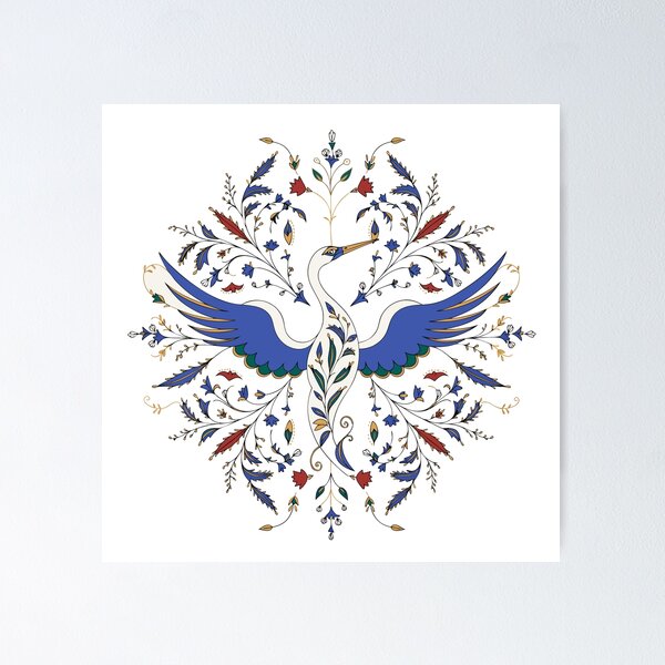 Item preview, Elegant Cranes in Floral Harmony designed and sold by Paolo-Bandal.