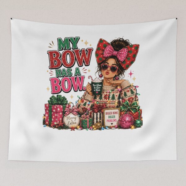 Item preview, My Bow Has a Bow | Funny Maximalist Christmas designed and sold by MotylekAnia.