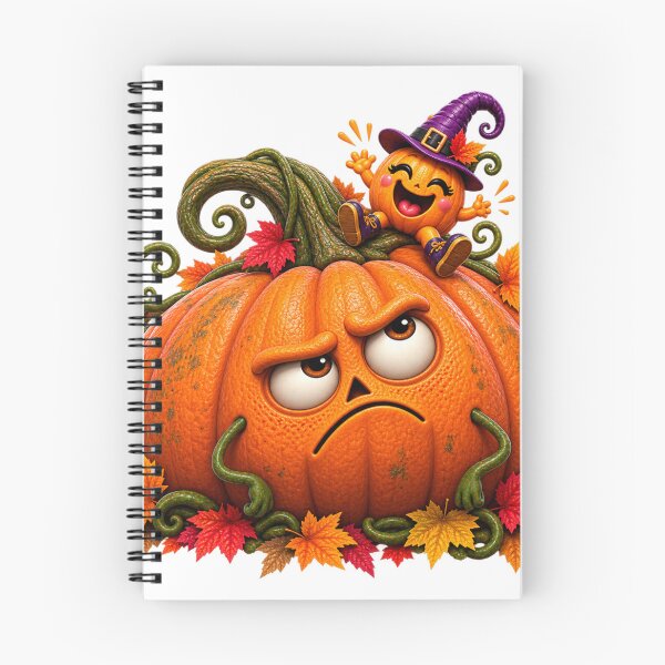 Item preview, Big Pumpkin, Tiny Trouble – Cute Halloween Pumpkin Duo designed and sold by The Cutting Room.