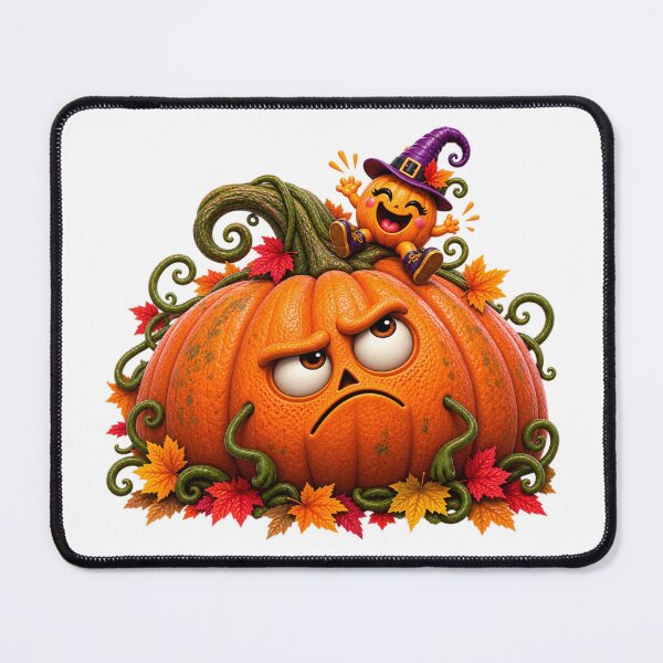 Item preview, Big Pumpkin, Tiny Trouble – Cute Halloween Pumpkin Duo designed and sold by The Cutting Room.
